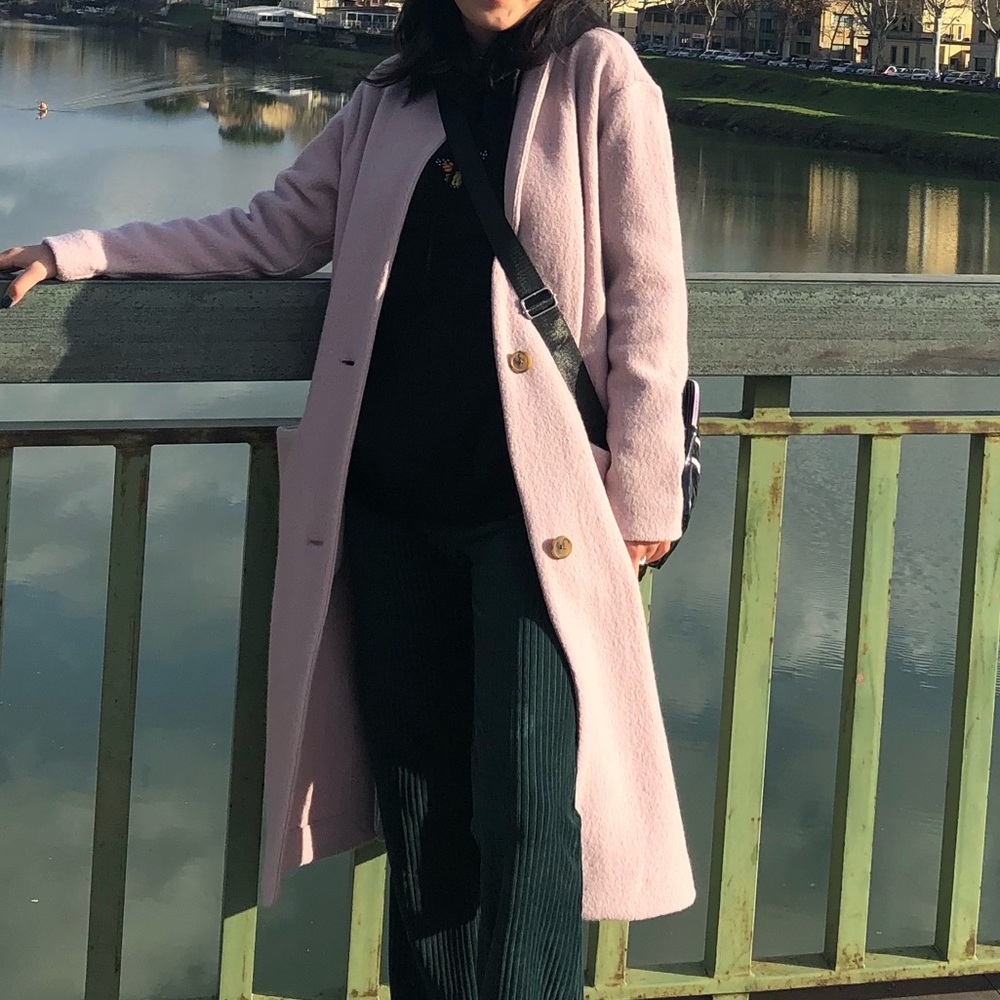 Pink, Classic wool coat